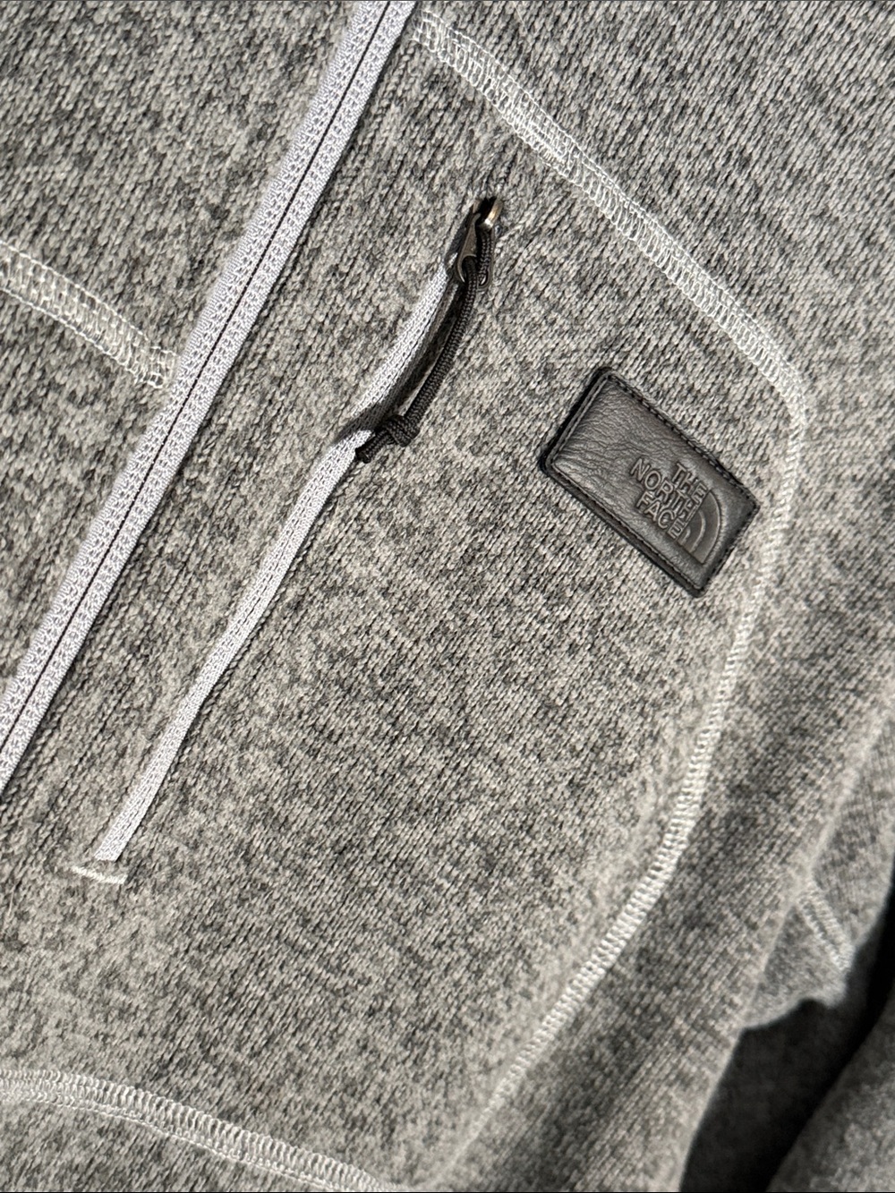 The North Face Men’s Gray Zip-Up Fleece Sweater